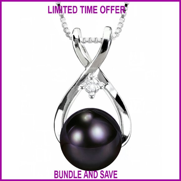 9mm AAA+ Freshwater Pearl Necklace 18K Gold Plated Sterling Silver